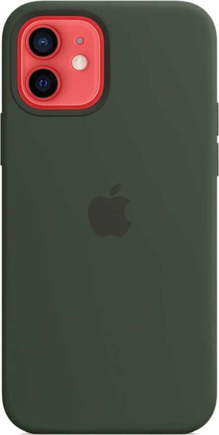 Чехол Apple MagSafe для iPhone 12/12 Pro, cиликон, белый (кипрский зелёный)