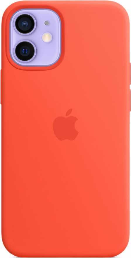 Чехол Apple MagSafe для iPhone 12 mini, силикон, дымчато-голубой (солнечный апельсин)