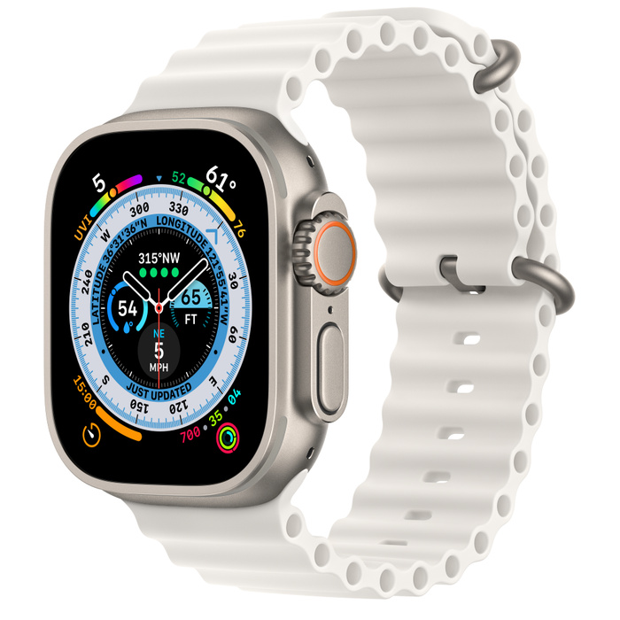 Смарт-часы Apple Watch Ultra 49mm Titanium Case with Ocean Band (белый)