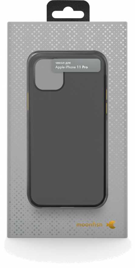 Чехол moonfish для iPhone 11 Pro, пластик, темно-серый купить