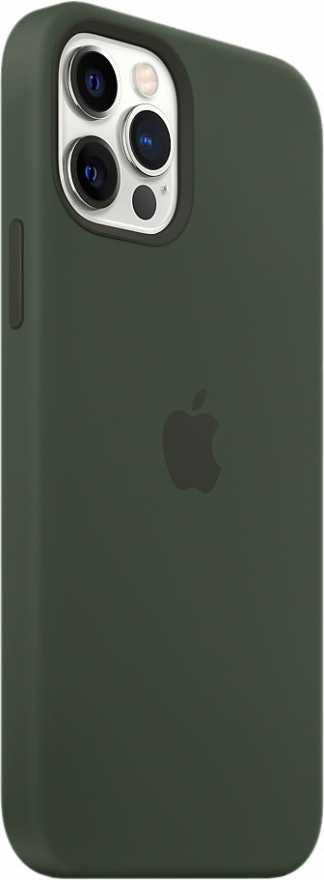 Чехол Apple MagSafe для iPhone 12/12 Pro, cиликон, белый (кипрский зелёный)