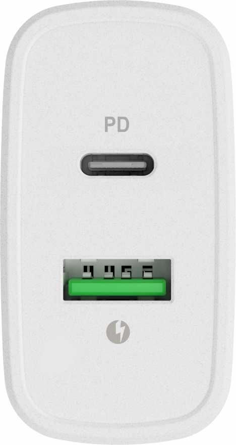 Сетевое зарядное устройство Moonfish USB-C + USB-A, PD, 38Вт, белый купить