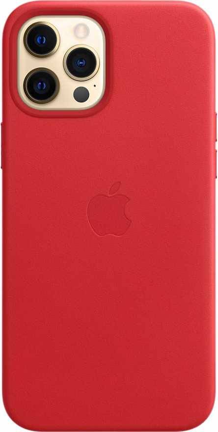 Чехол Apple MagSafe для iPhone 12 Pro Max, кожа, красный (PRODUCT)RED купить