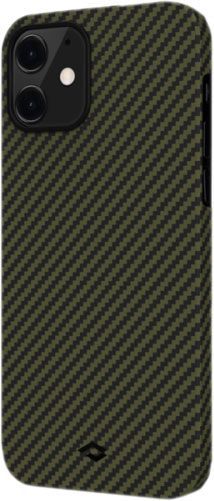 Чехол Pitaka MagEZ Case для iPhone 12 mini, кевлар, красно-оранжевый (зелено-черный)