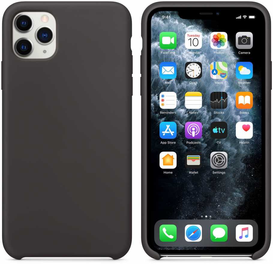 Чехол moonfish для iPhone 11 Pro Max, силикон, черный купить