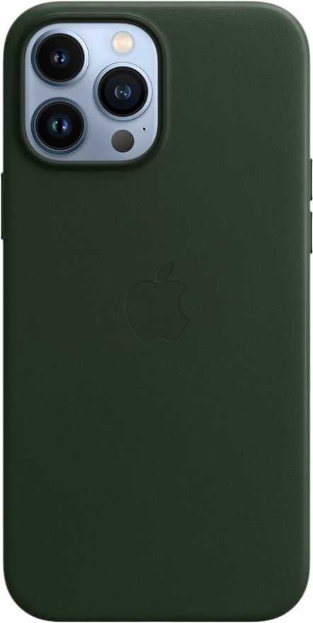 Чехол Apple MagSafe для iPhone 13 Pro Max, кожа, «сиреневая глициния» (зелёная секвойя)