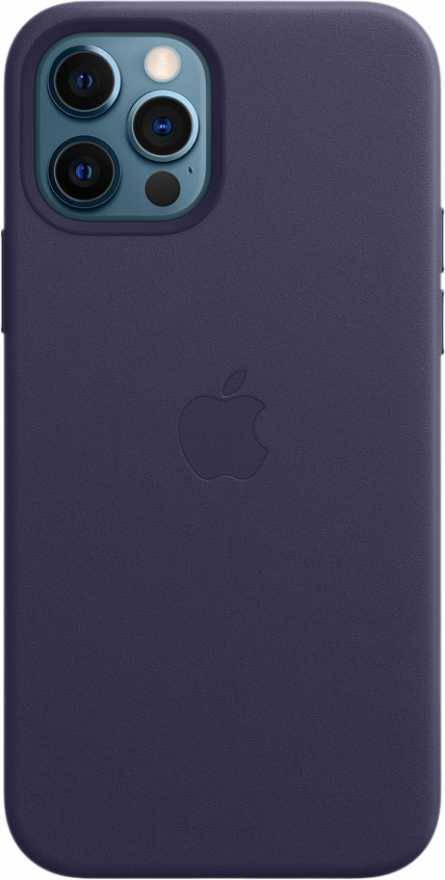 Чехол Apple MagSafe для iPhone 12/12 Pro, кожа, тёмно-фиолетовый купить