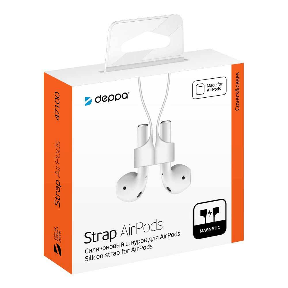 Силиконовый шнурок Deppa для AirPods «белый» купить