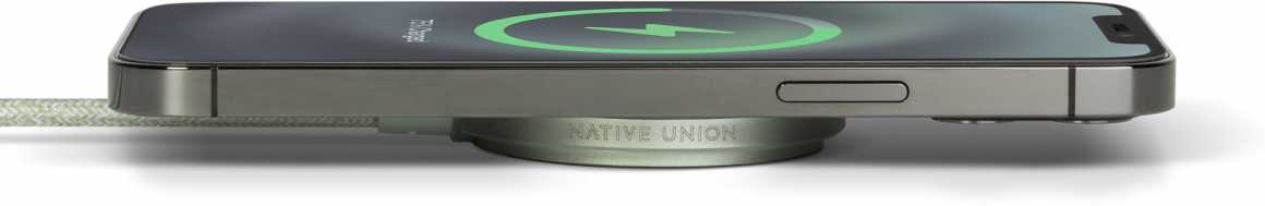 Беспроводное зарядное устройство Native Union Snap Cable, 15Вт, светло-зеленый (светло-зеленый)