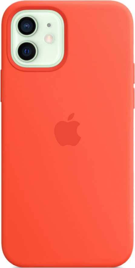 Чехол Apple MagSafe для iPhone 12/12 Pro, силикон, ярко‑жёлтый (солнечный апельсин)