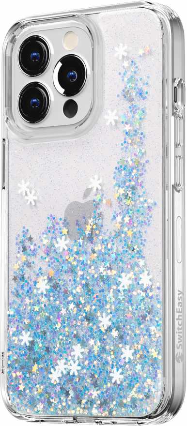 Чехол SwitchEasy Starfield для iPhone 13 Pro, полиуретан, прозрачный (голубой)