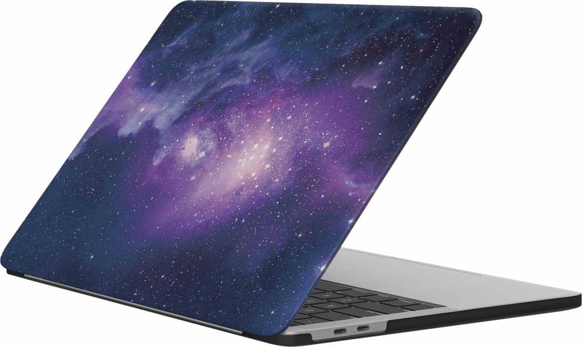 Накладка Moonfish для MacBook Air 13 2020 soft-touch ярко-голубой (чёрный космос)