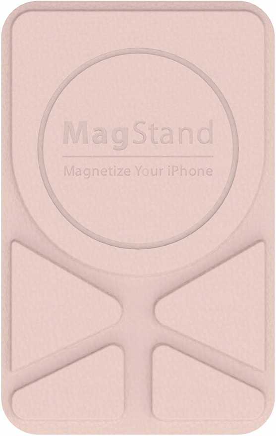Магнитное крепление-подставка для телефона SwitchEasy MagStand для MagSafe, кожа, синий (розовый)