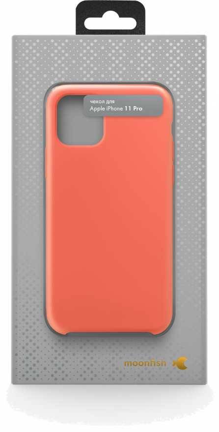 Чехол moonfish для iPhone 11 Pro, силикон, белый (коралловый)
