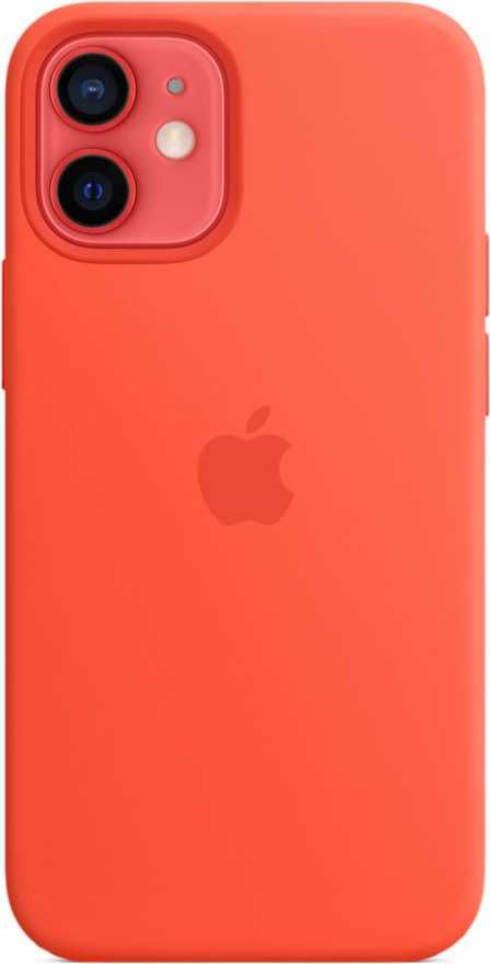 Чехол Apple MagSafe для iPhone 12 mini, силикон, дымчато-голубой (солнечный апельсин)