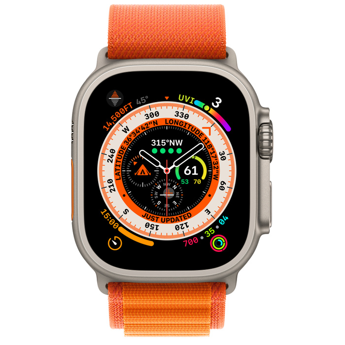 Смарт-часы Apple Watch Ultra 49mm Titanium Case Alpine Loop L (оранжевый)
