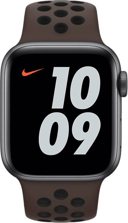 Спортивный ремешок Nike для Apple Watch 40 мм, «тёмный металл/чёрный» (темно-коричневый)