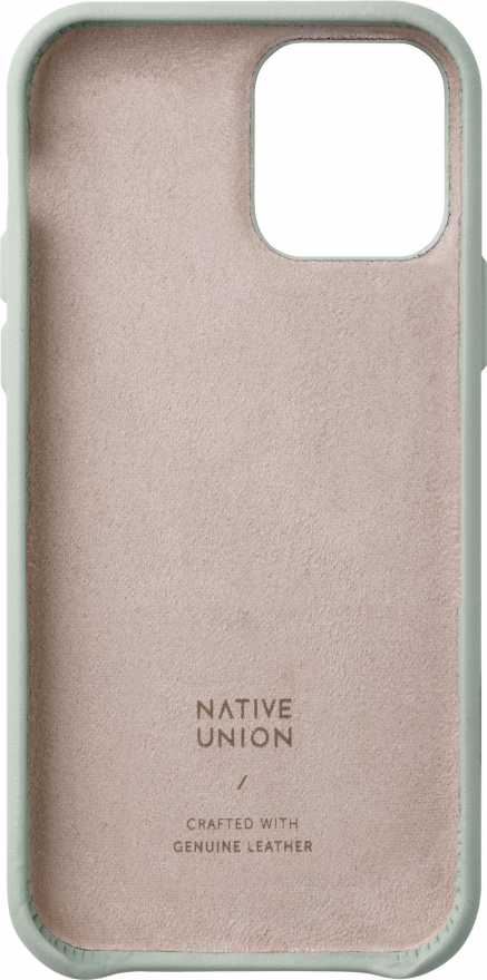 Чехол Native Union Clic Classic для iPhone 12 /12 Pro, кожа, розовый (мятный)