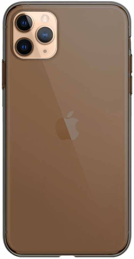 Чехол Moonfish для iPhone 11 Pro Max, силикон, черный (дымчатый)