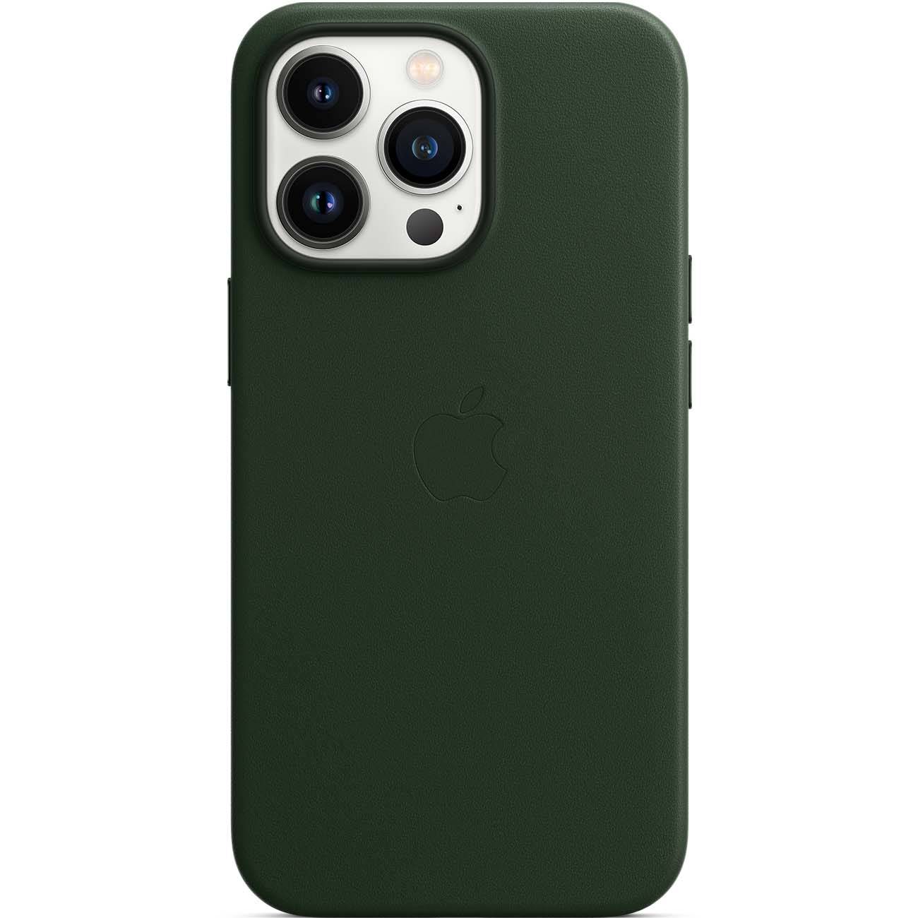 Чехол Apple iPhone 13 Pro Leather Case MagSafe Sequoia Green купить
