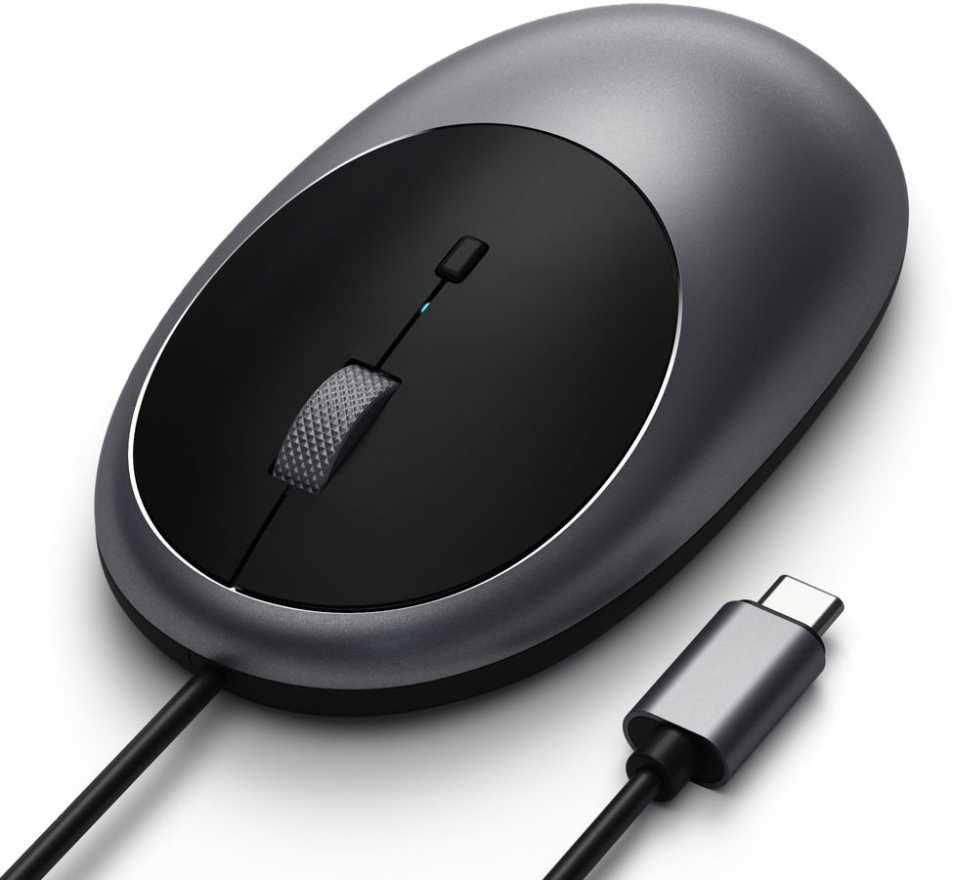 Мышь проводная Satechi C1 USB-C, серый космос купить