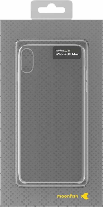 Чехол moonfish для iPhone XS Max силикон, прозрачный купить