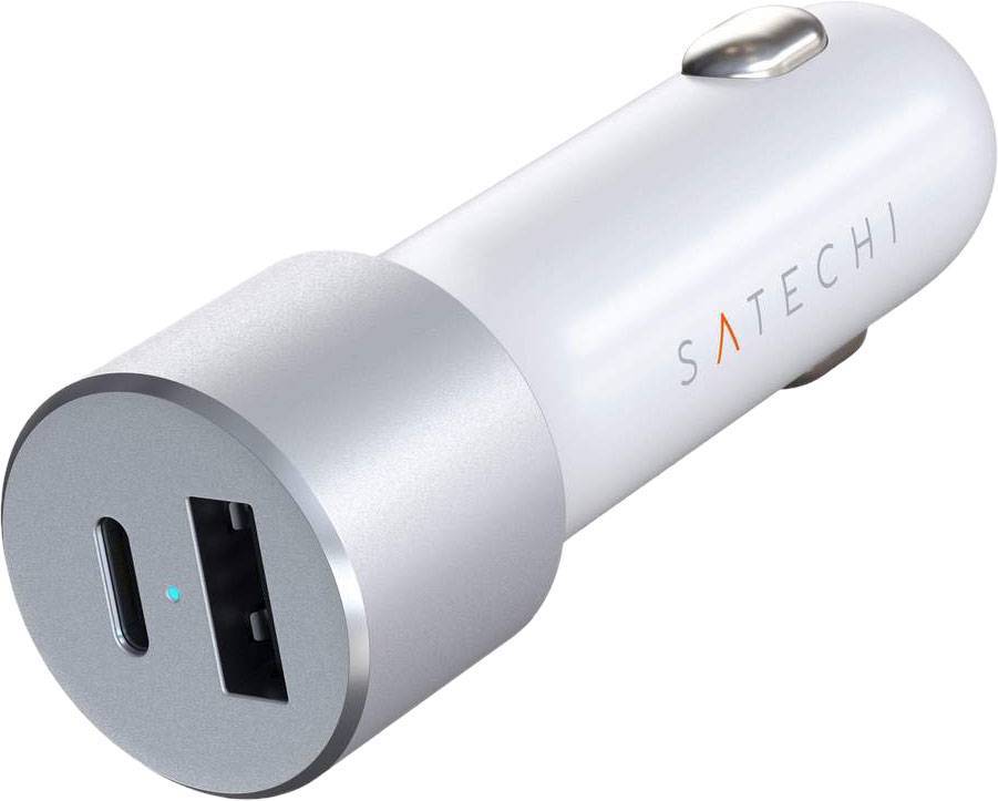Автомобильное зарядное устройство Satechi USB-C + USB-A, PD, 72Вт, белый (белый)