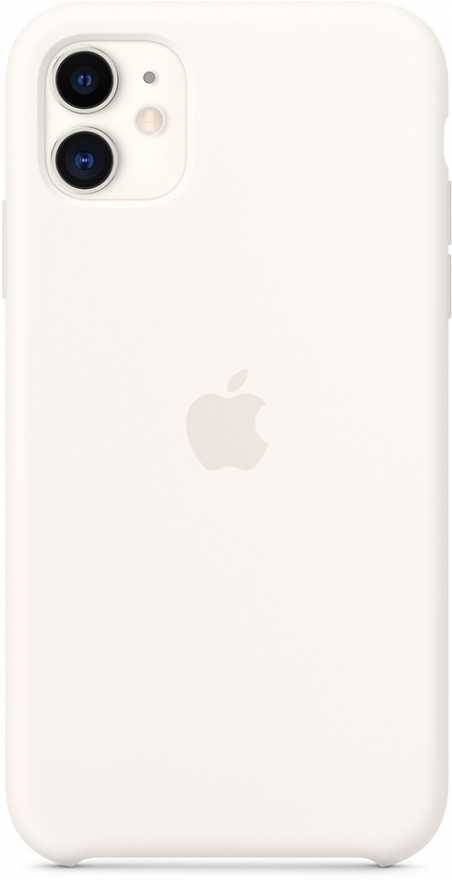Чехол Apple для iPhone 11, силикон, черный (белый)