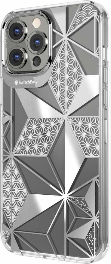 Чехол SwitchEasy Artist для iPhone 13 Pro Max, пластик, Sakura (серебристый)