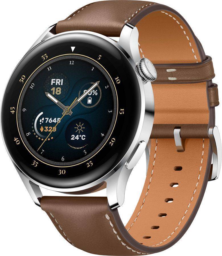 Смарт-часы Huawei Watch 3 Galileo-L21E, 1.43", серебристый / коричневый купить