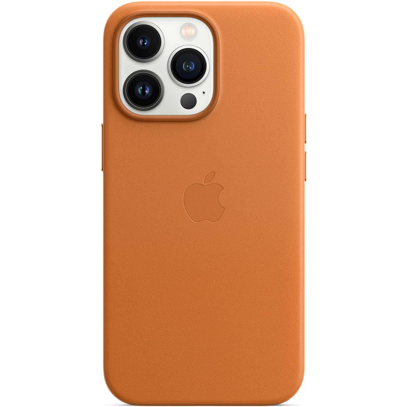 Чехол Apple iPhone 13 Pro Leather Case MagSafe Golden Brown купить
