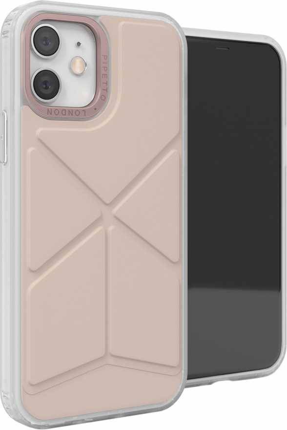 Чехол Pipetto Origami Snap для iPhone 12 mini, пыльно-розовый (розовый)