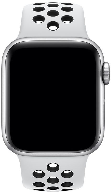 Спортивный ремешок Apple Watch 40/38 мм, размер S/M и M/L, антрацитовый/чёрный (чистая платина/чёрный)