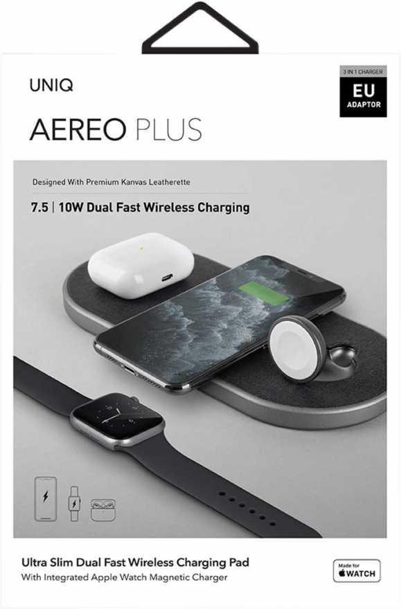 Беспроводное зарядное устройство Uniq Aereo Plus 3 в 1 купить