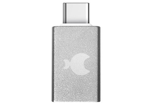 Адаптер moonfish USB-C на USB-A серый (серебристый)