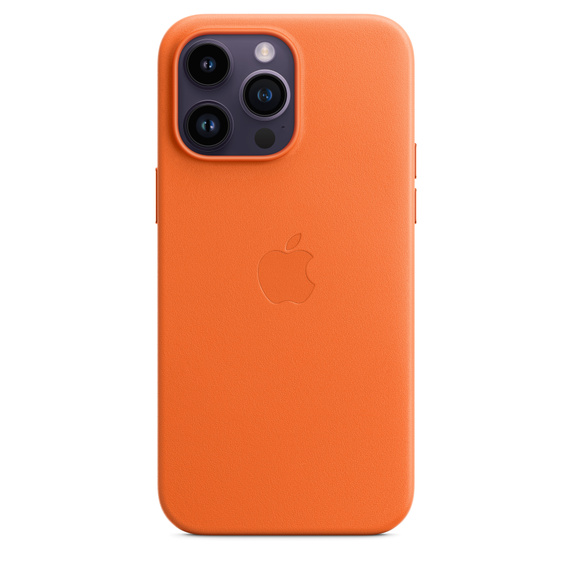 Чехол (клип-кейс) Apple Leather Case Orange with MagSafe, для Apple iPhone 14 Pro Max купить