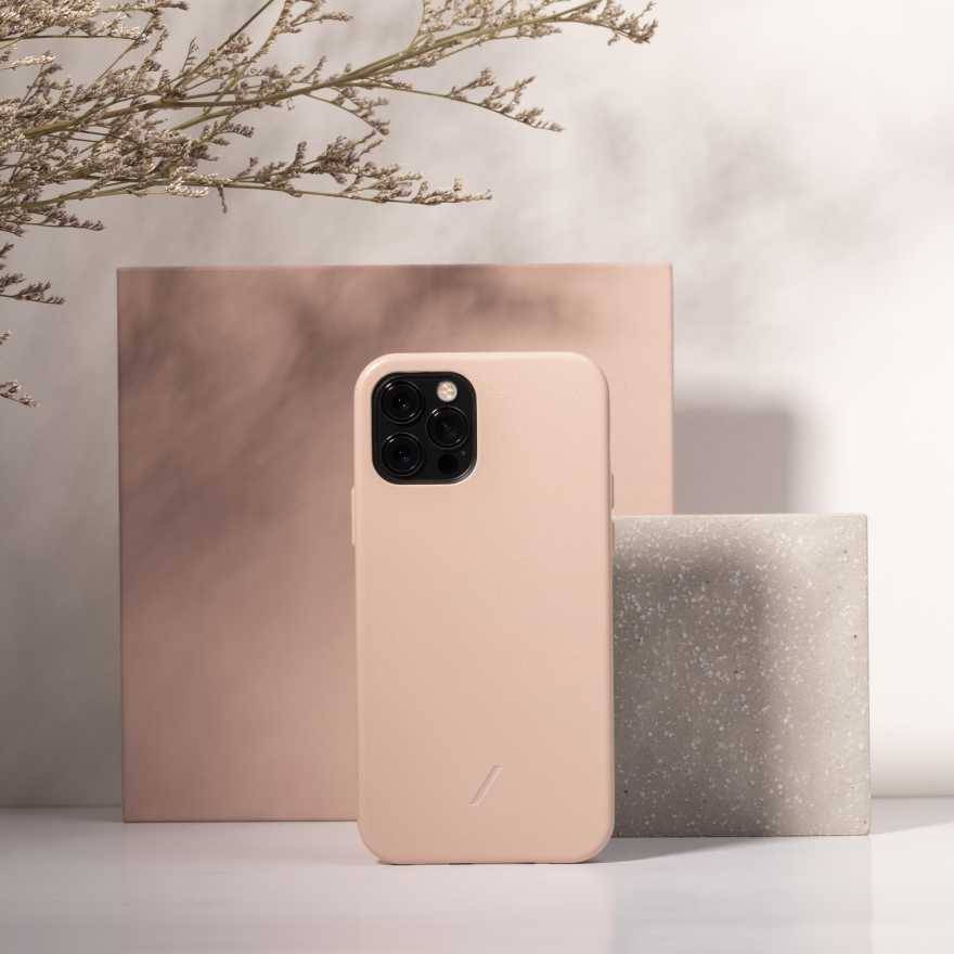 Чехол Native Union Clic Classic для iPhone 12 /12 Pro, кожа, розовый купить