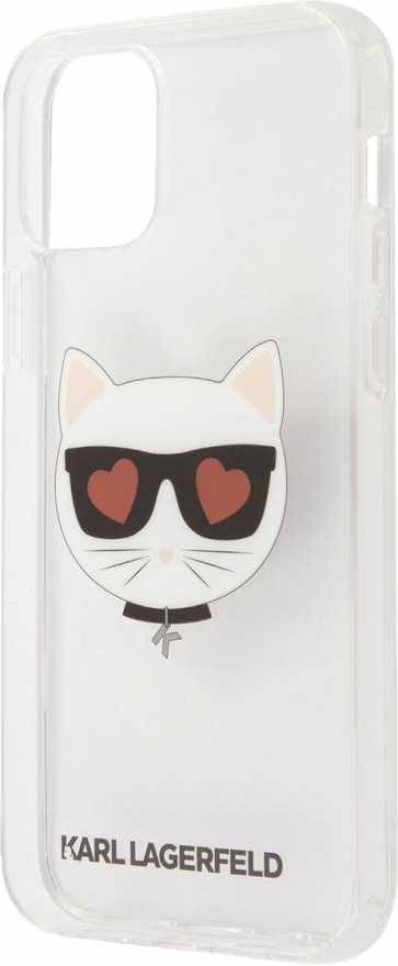 Чехол Lagerfeld Choupette Head Hearts для iPhone 12 mini, прозрачный купить