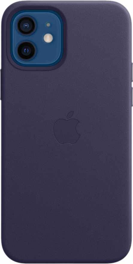 Чехол Apple MagSafe для iPhone 12/12 Pro, кожа, тёмно-фиолетовый купить