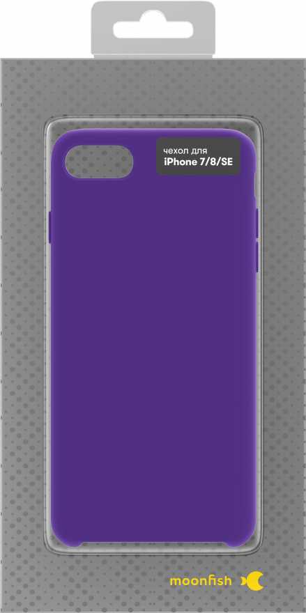 Чехол Moonfish для iPhone 8/SE, силикон, фиолетовый (фиолетовый)