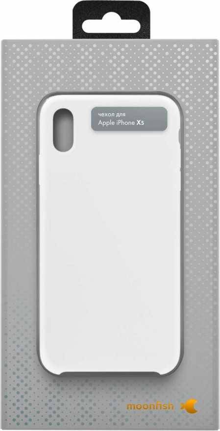 Чехол Moonfish для iPhone XS, силикон, белый купить